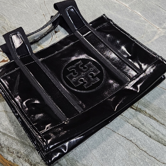 Tory Burch Ella Black Patent Leather Tote - Picture 7 of 15